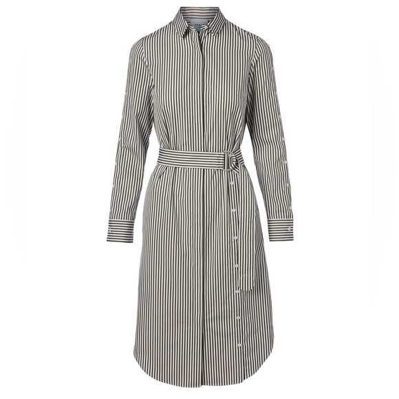 Akris Punto Dresses & Skirts - Akris PUNTO Cotton Belted Shirt Dress In Striped Print